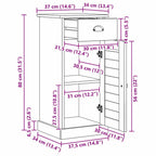 Mueble de Cuarto de Baño con cajón VIGO Marrón y Marrón Miel