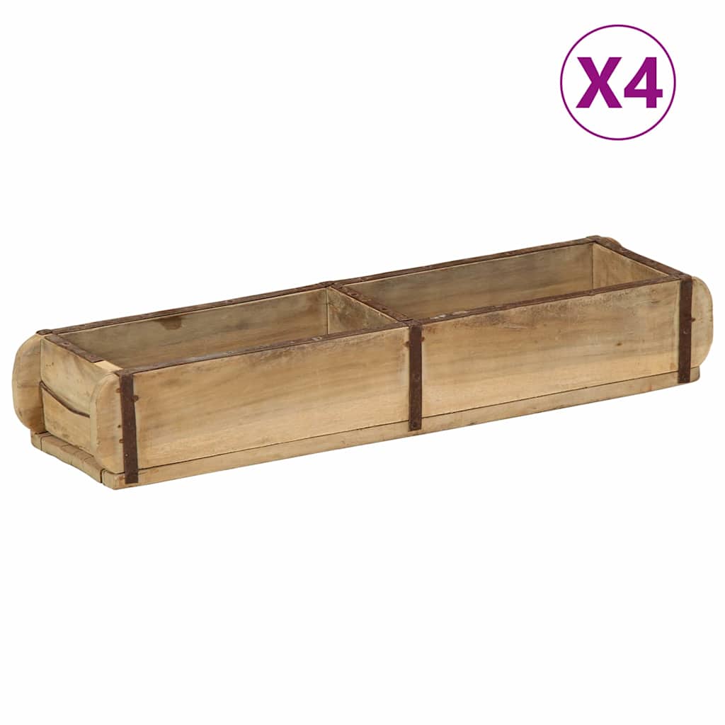 Tray 2 pcs Brown 29 x 31 x 10 cm Solid reclaimed wood