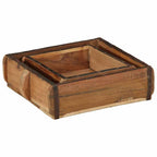 Bandeja 2 pcs Marrón 29 x 31 x 10 cm Madera sólida recuperada