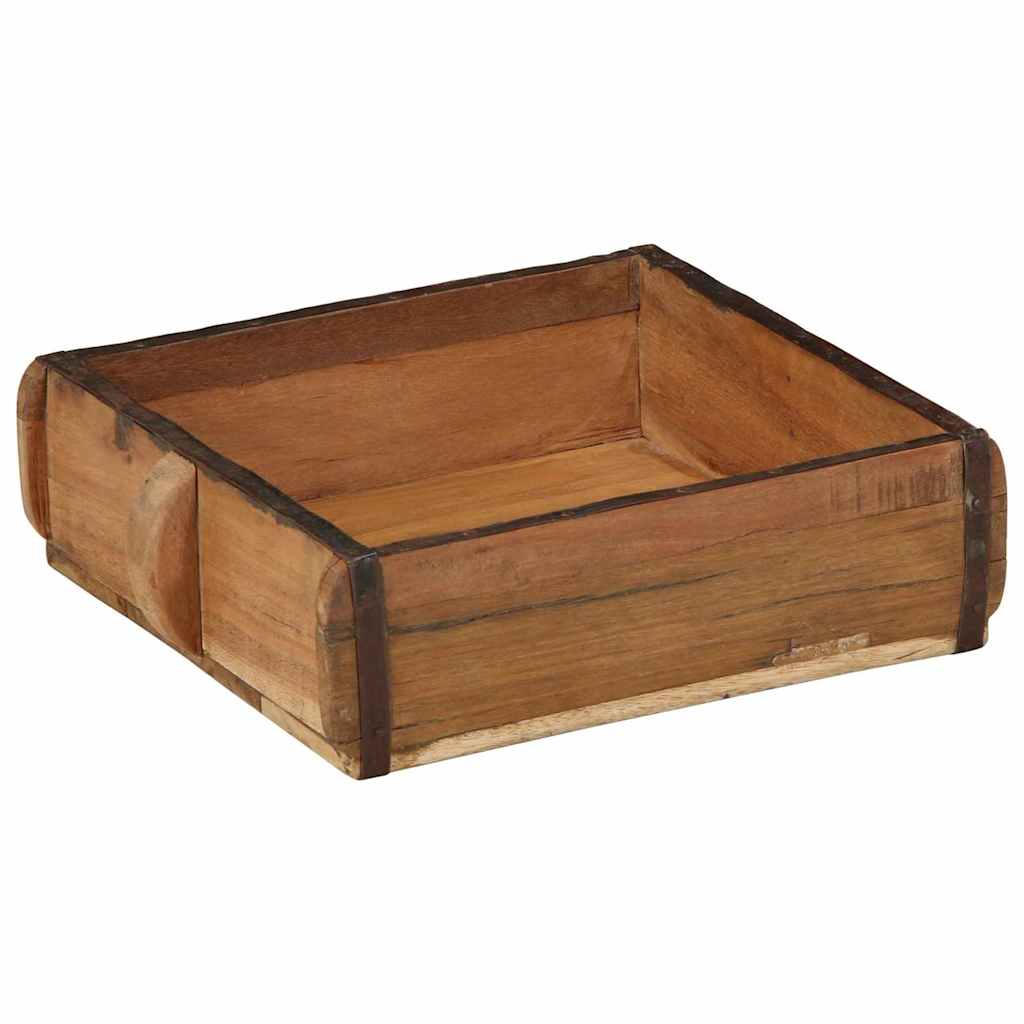 Bandeja 2 pcs Marrón 29 x 31 x 10 cm Madera sólida recuperada