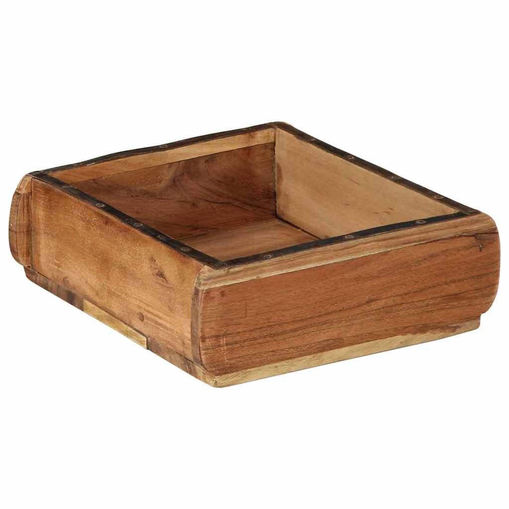Bandeja 2 pcs Marrón 29 x 31 x 10 cm Madera sólida recuperada