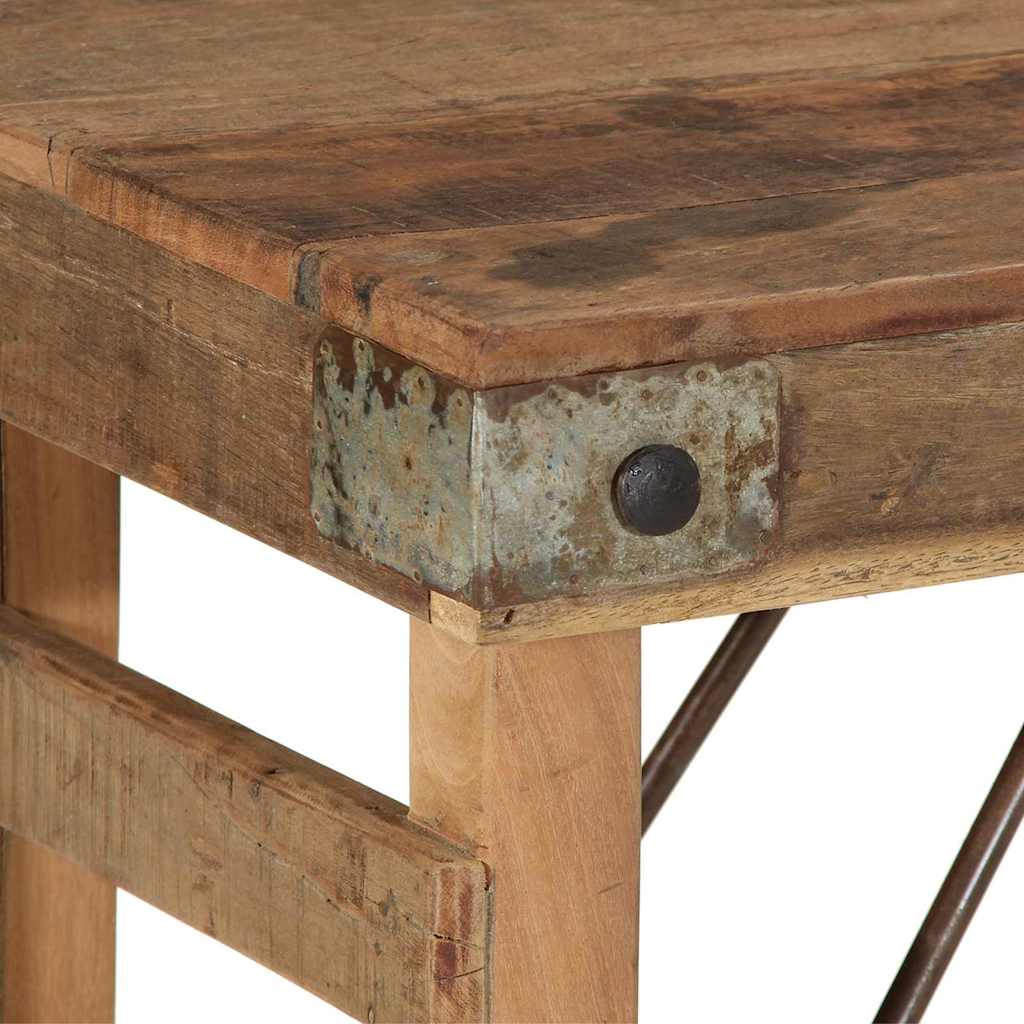 Mesa Auxiliar Marrón 110 x 35 x 76 cm Madera sólida recuperada