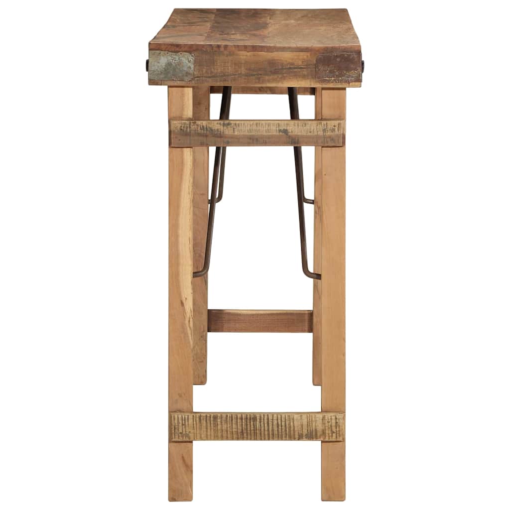 Mesa Auxiliar Marrón 110 x 35 x 76 cm Madera sólida recuperada