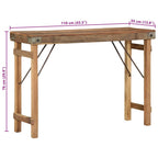 Mesa Auxiliar Marrón 110 x 35 x 76 cm Madera sólida recuperada