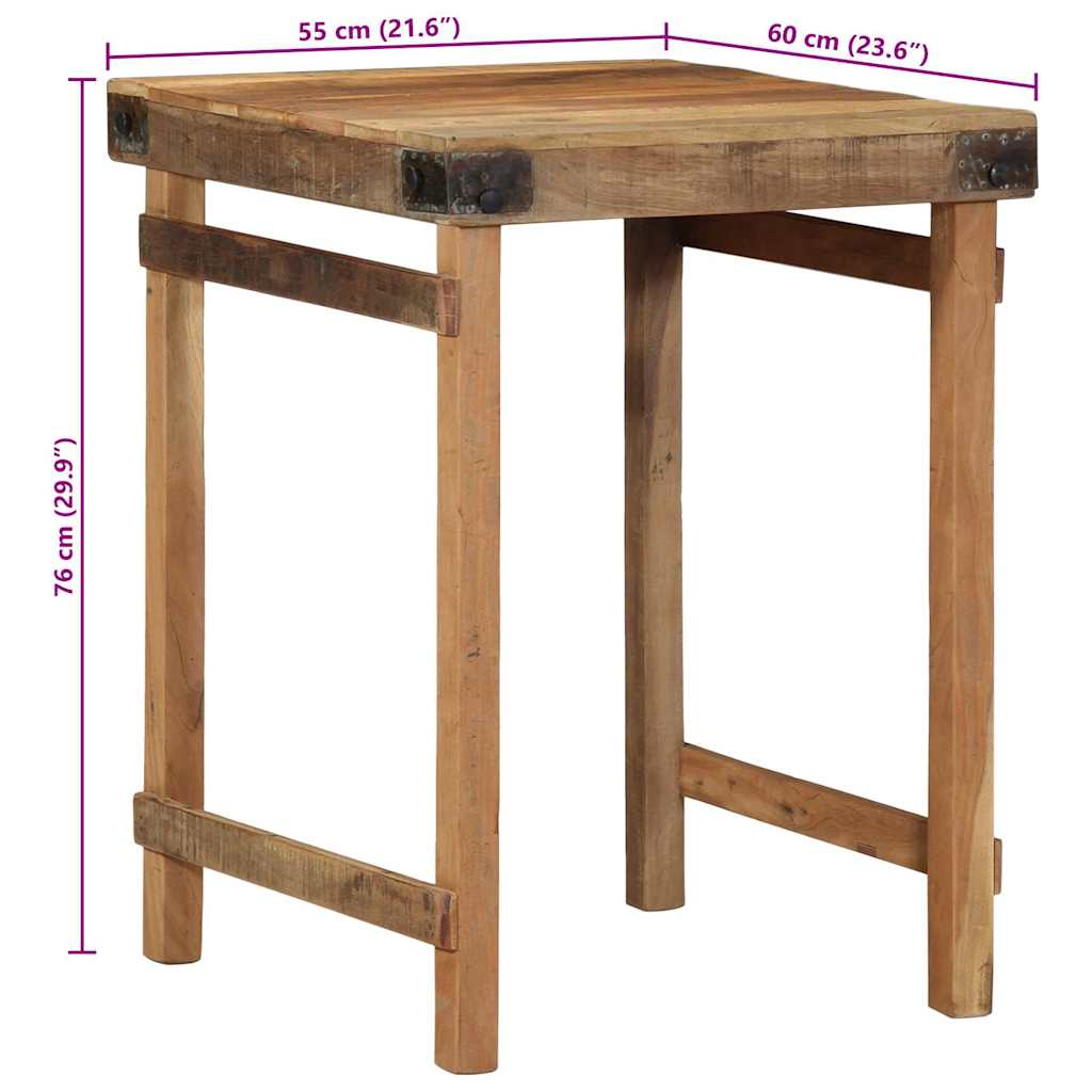 Mesa de Comedor Marrón 60 x 55 x 76 cm madera maciza reciclada