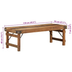 Mesa de Café Marrón 110 x 55 x 40 cm Madera sólida recuperada