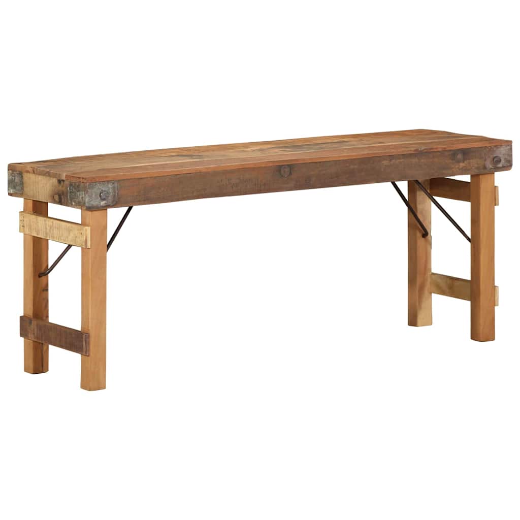 Banco Natural 110 x 35 x 46 cm Madera Vieja Recuperada