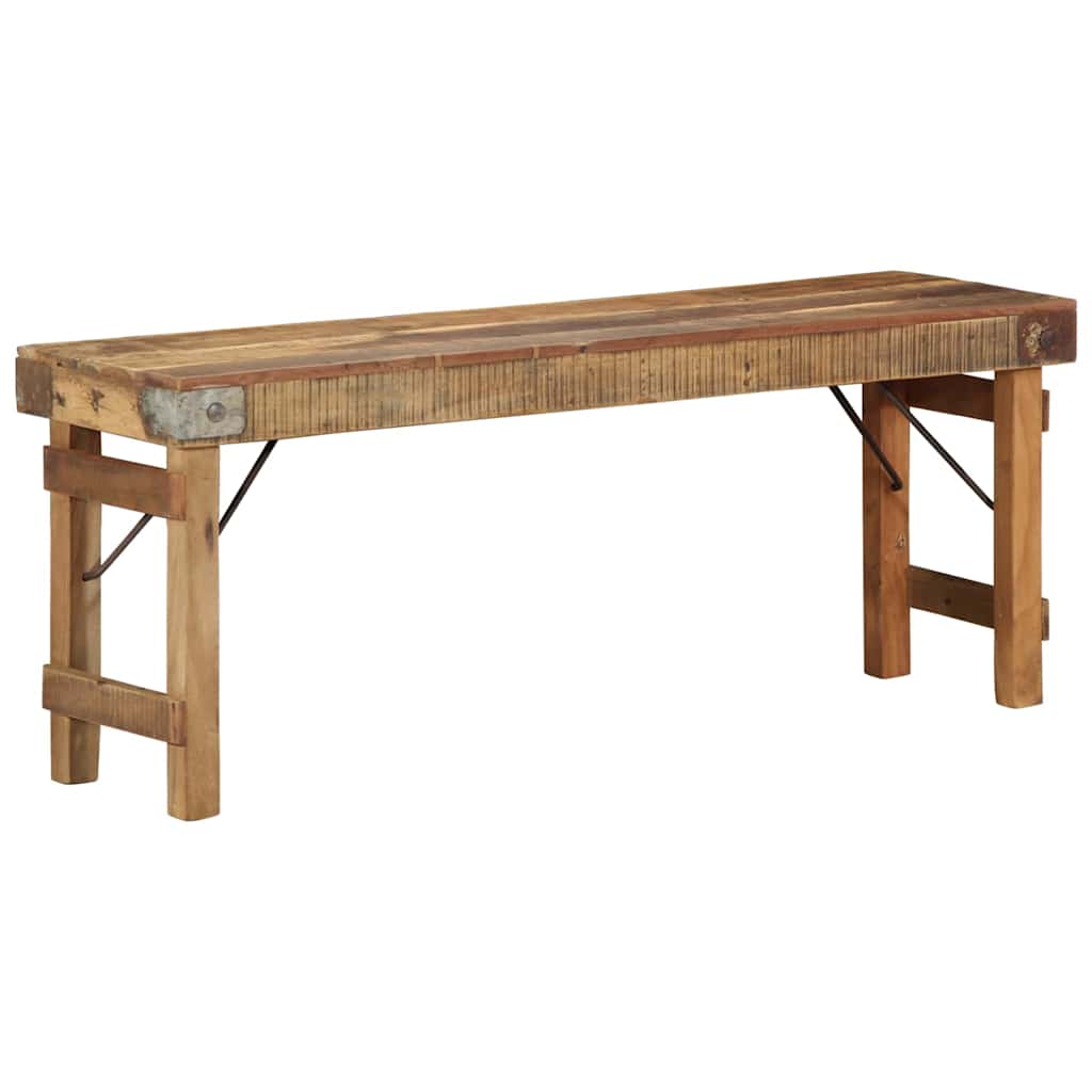 Banco Natural 110 x 35 x 46 cm Madera Vieja Recuperada
