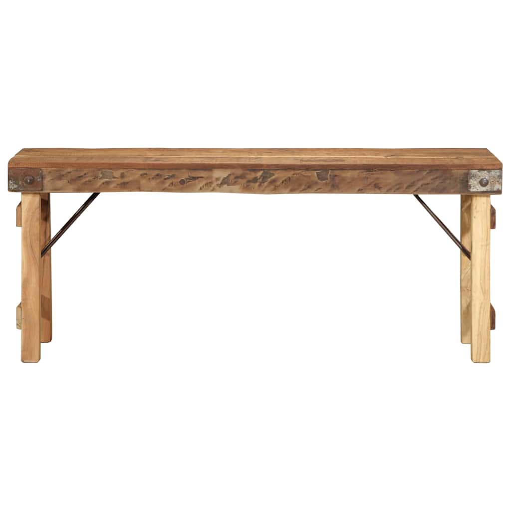 Banco Natural 110 x 35 x 46 cm Madera Vieja Recuperada