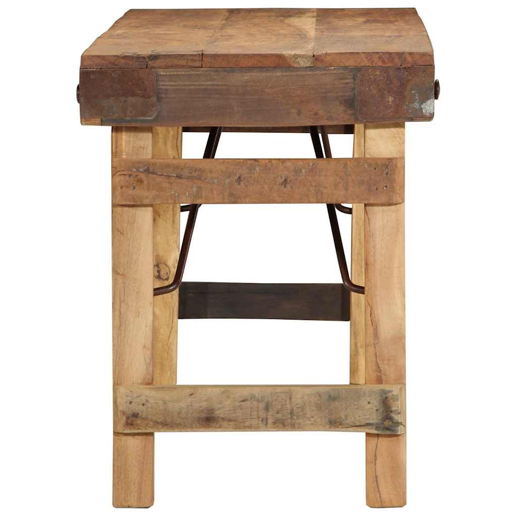 Banco Natural 110 x 35 x 46 cm Madera Vieja Recuperada
