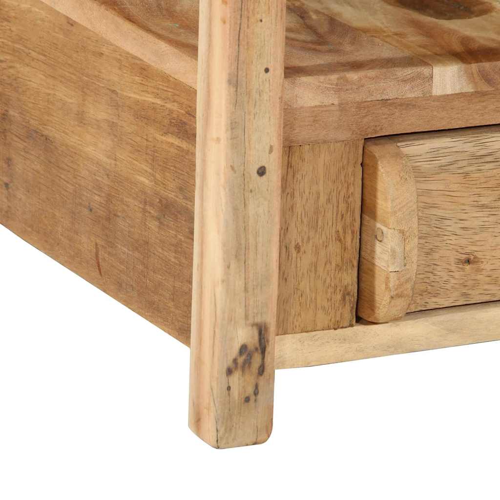 Mesa Auxiliar Marrón 43 x 32 x 46 cm Madera sólida recuperada