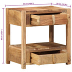 Mesa Auxiliar Marrón 43 x 32 x 46 cm Madera sólida recuperada