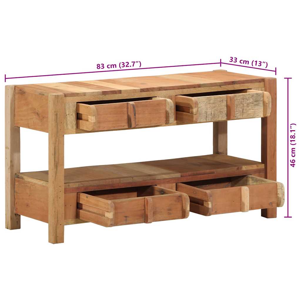Mueble de TV Marrón 83 x 33 x 46 cm Madera sólida recuperada