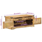 Mesa de Café Marrón 90 x 50 x 40 cm Madera de mango maciza