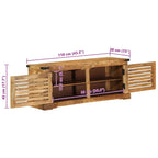Armario Zapatero Marrón 110 x 38 x 45 cm Madera de mango maciza