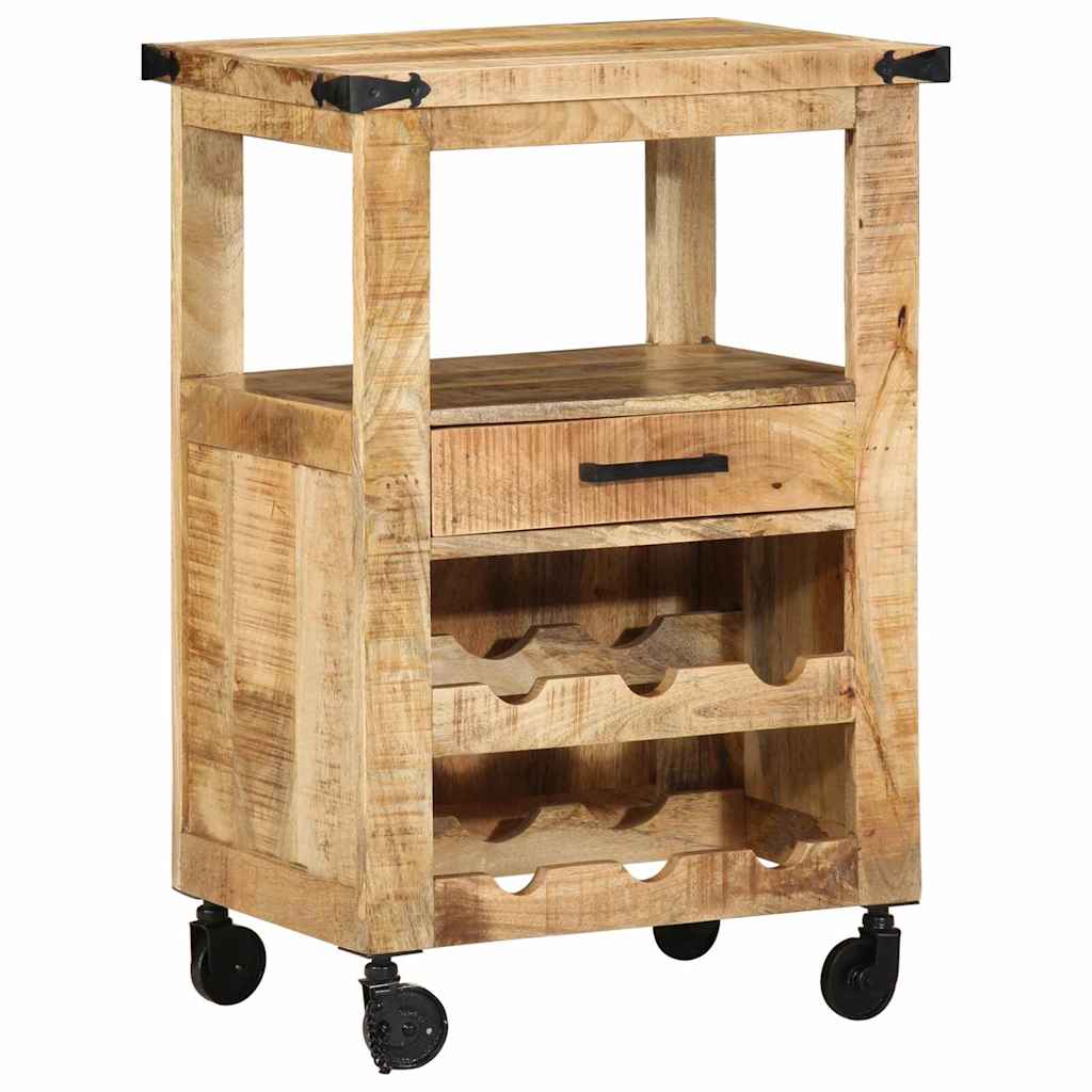 Carro de Cocina Marrón 55 x 40 x 80 cm Madera de mango maciza