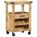 Carro de Cocina Marrón 55 x 40 x 80 cm Madera de mango maciza