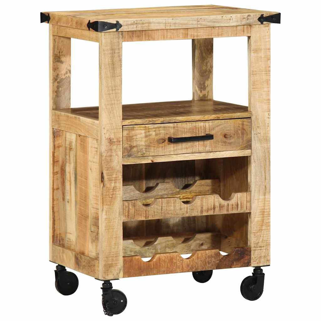 Carro de Cocina Marrón 55 x 40 x 80 cm Madera de mango maciza