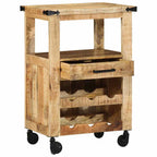 Carro de Cocina Marrón 55 x 40 x 80 cm Madera de mango maciza