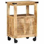 Carro de Cocina Marrón 55 x 40 x 80 cm Madera de mango maciza