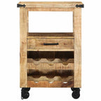 Carro de Cocina Marrón 55 x 40 x 80 cm Madera de mango maciza