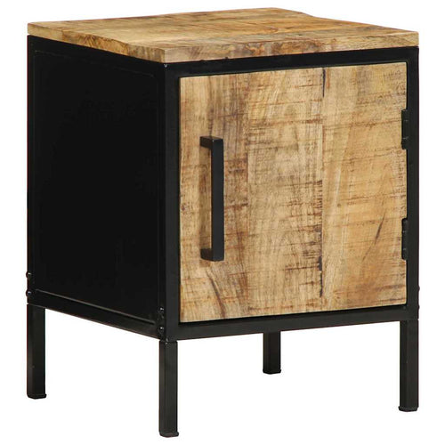 2 Pcs Nightstand Brown and Black 30 x 30 x 40 cm