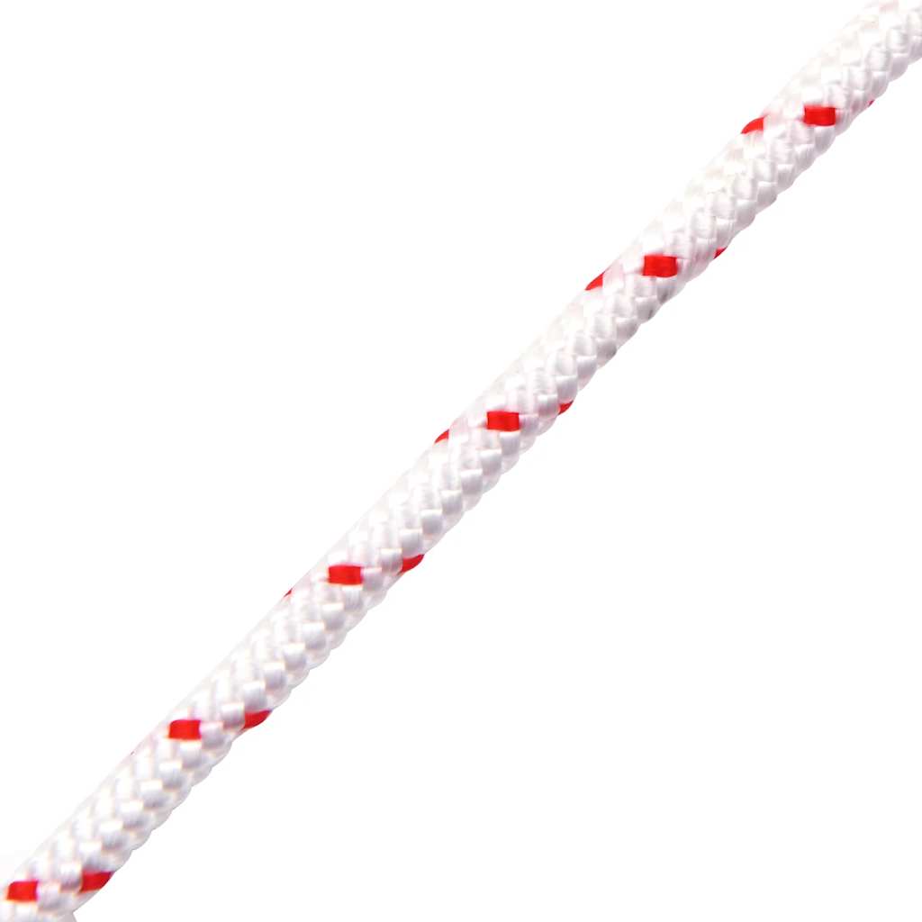 Cordón de arranque nailon blanco y rojo Ø3 mm 10 m