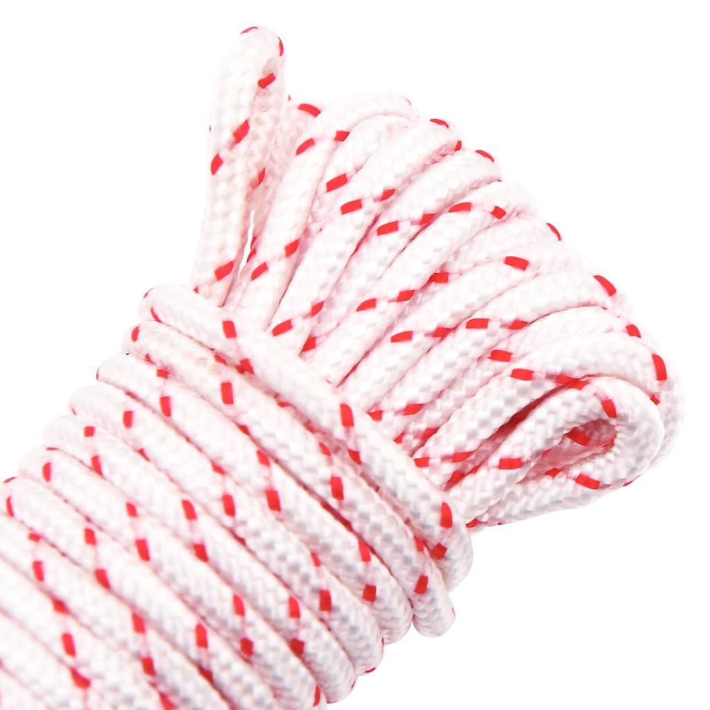 Cordón de arranque nailon blanco y rojo Ø3 mm 10 m