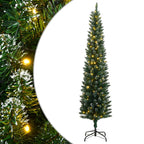 Árbol de Navidad artificial estrecho 150 LEDs 120 cm