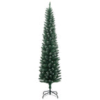 Árbol de Navidad artificial estrecho 150 LEDs 120 cm