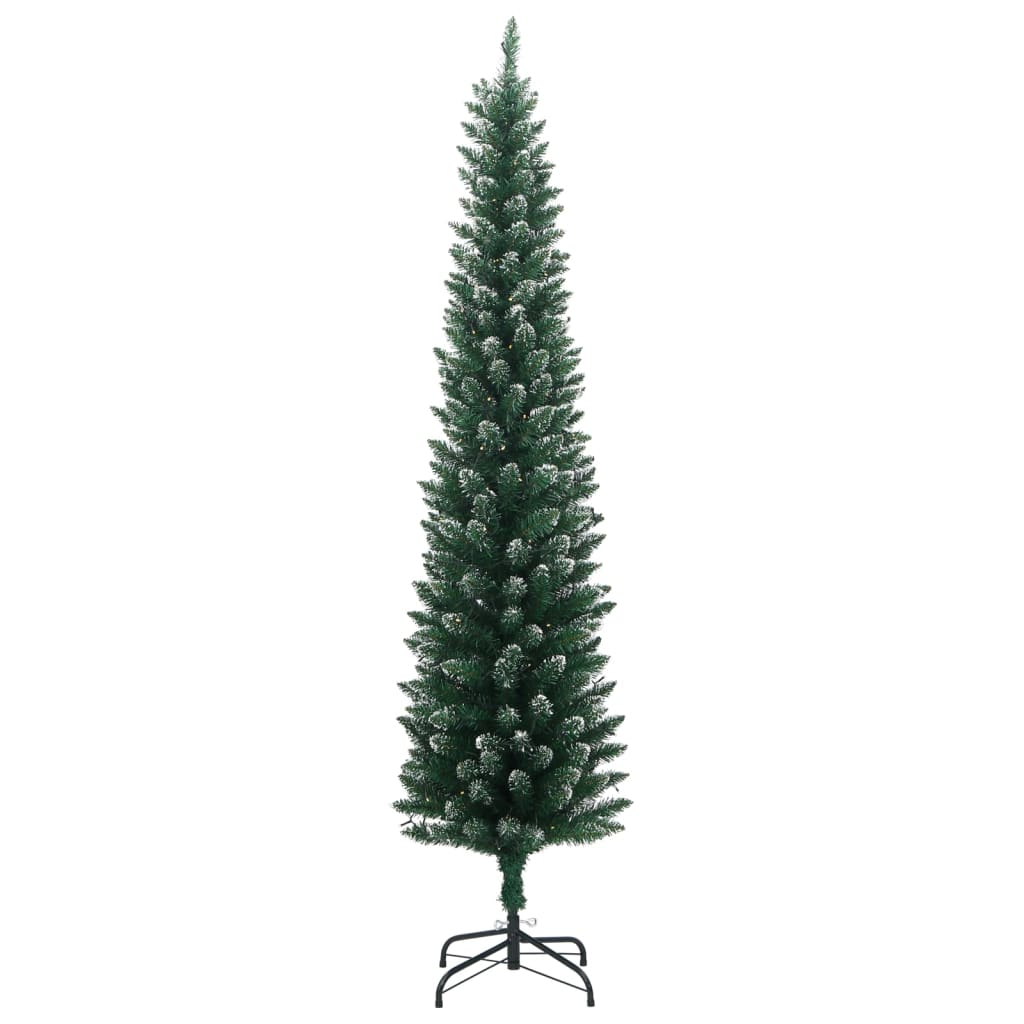 Árbol de Navidad artificial estrecho 150 LEDs 120 cm