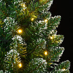 Árbol de Navidad artificial estrecho 150 LEDs 120 cm