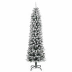 Árbol de Navidad artificial con 150 LEDs y nieve flocada 120 cm