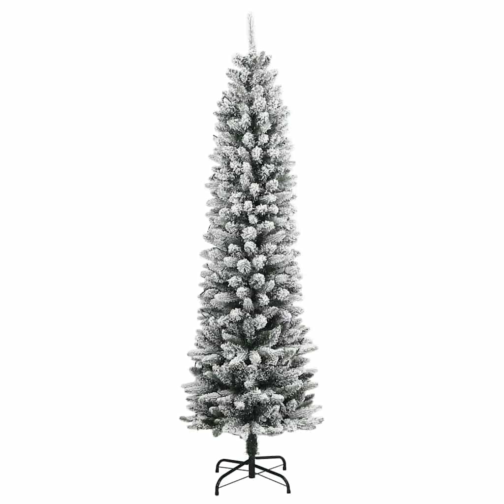 Árbol de Navidad artificial con 150 LEDs y nieve flocada 120 cm