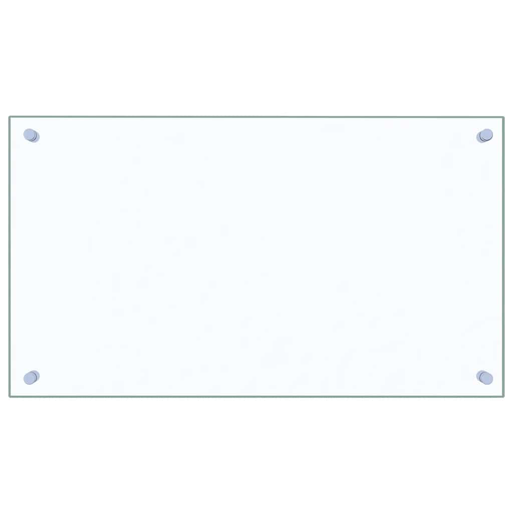 Salpicaderos cocina 2 uds vidrio templado transparente 70x40 cm