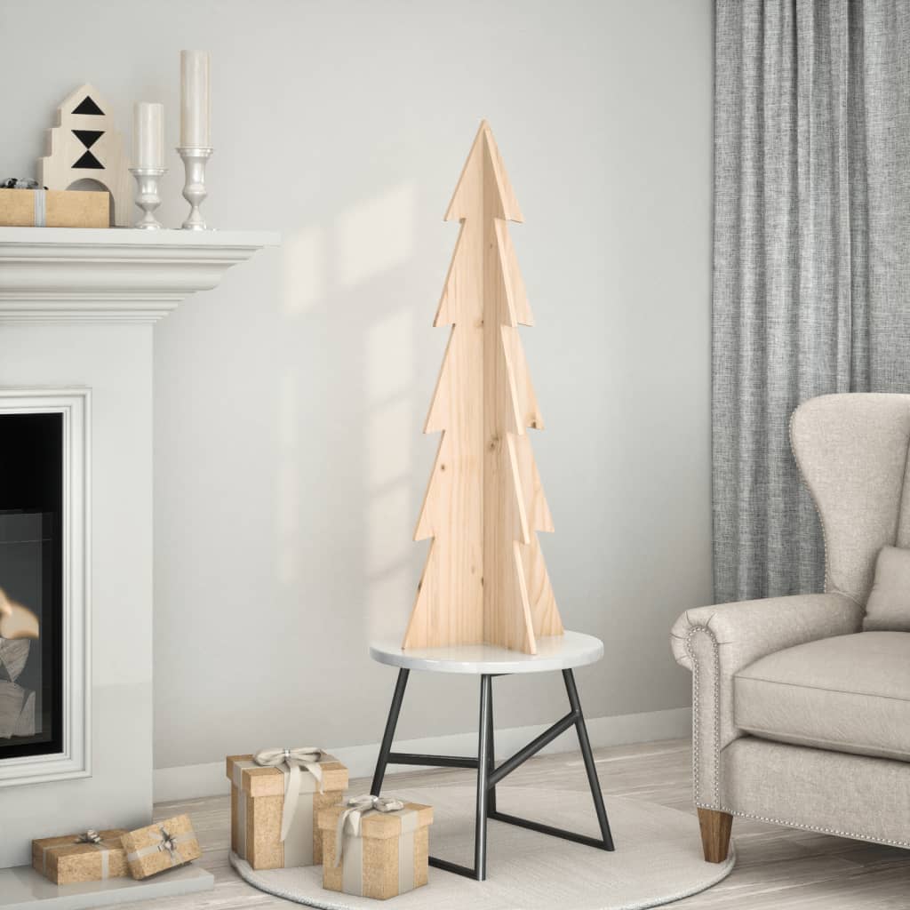 Árbol de Navidad de adorno madera maciza 110 cm