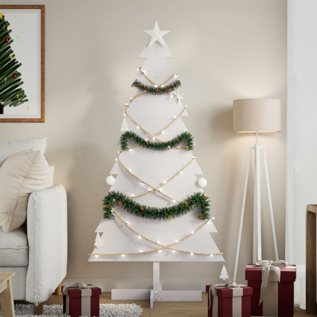 Árbol de Navidad de adorno madera maciza 110 cm