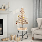 Árbol de Navidad de adorno madera maciza 110 cm