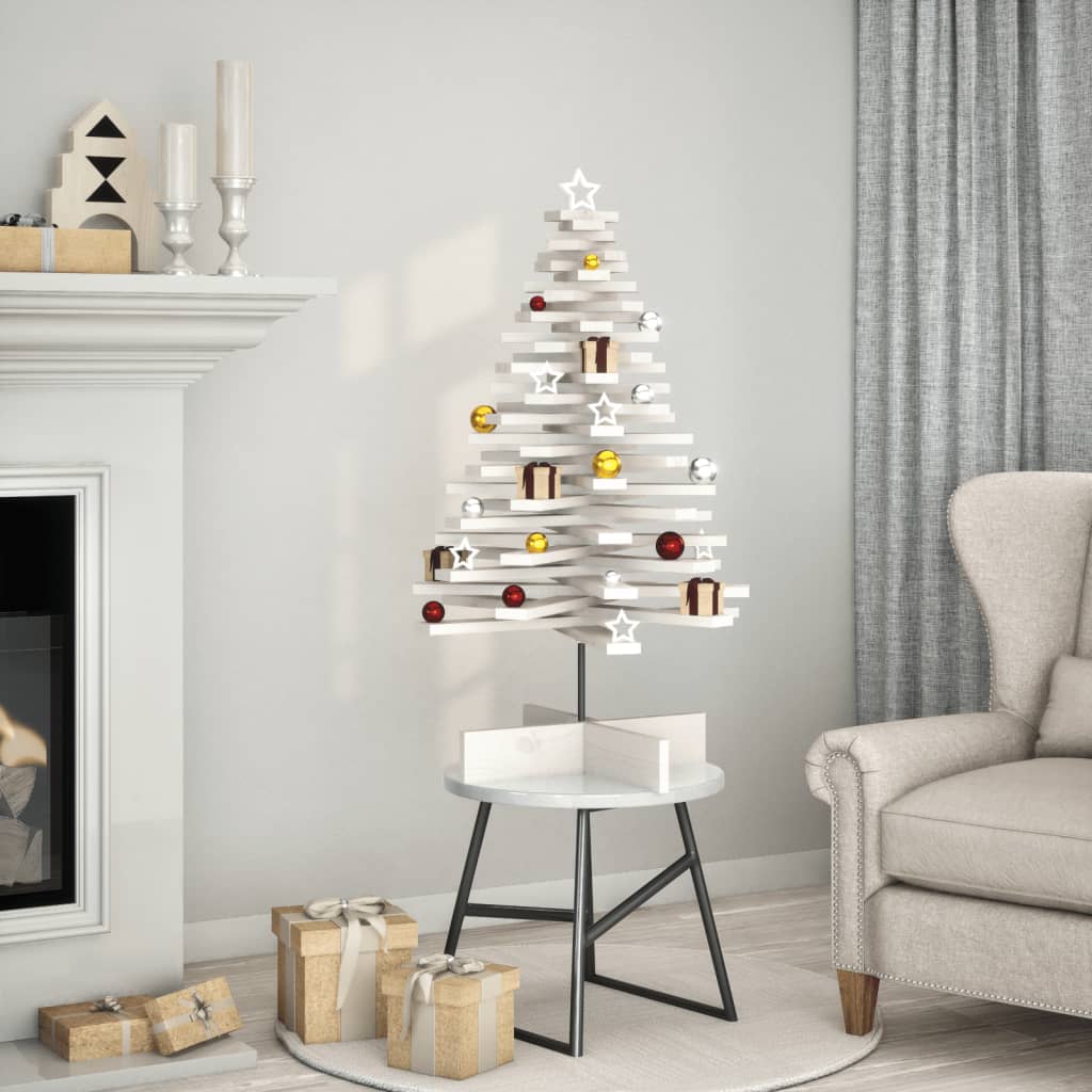 Árbol de Navidad de adorno madera maciza 110 cm