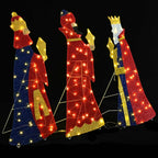Iluminación navideña de los 3 Reyes Magos 3 pcs Cálido 105 cm