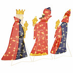 Iluminación navideña de los 3 Reyes Magos 3 pcs Cálido 105 cm