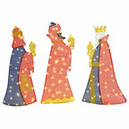 Iluminación navideña de los 3 Reyes Magos 3 pcs Cálido 105 cm
