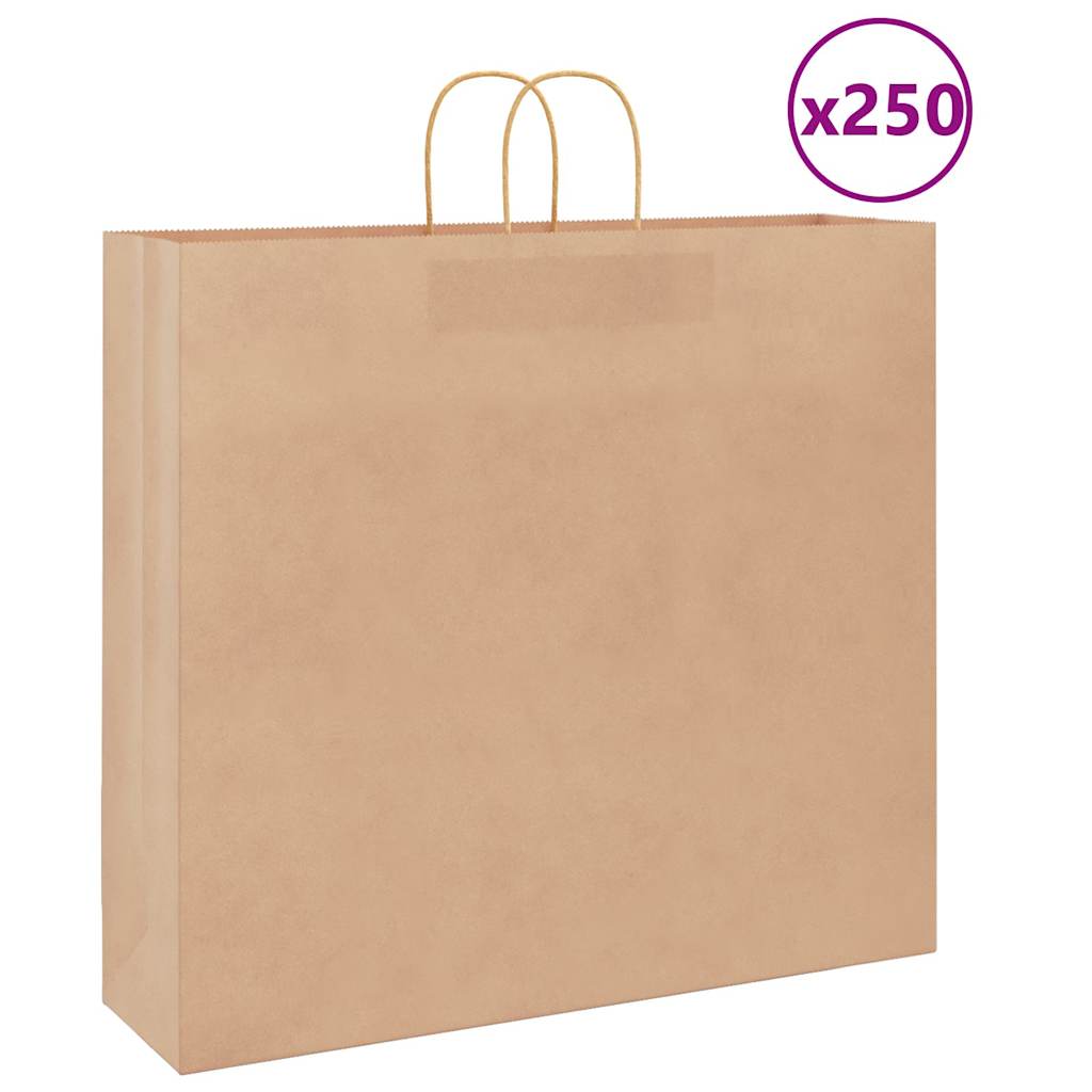 Bolsas de papel con asas 250 uds amarillas 15x8x21 cm