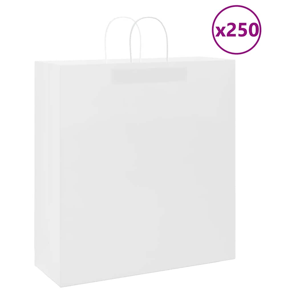Bolsas de papel con asas 250 uds amarillas 15x8x21 cm