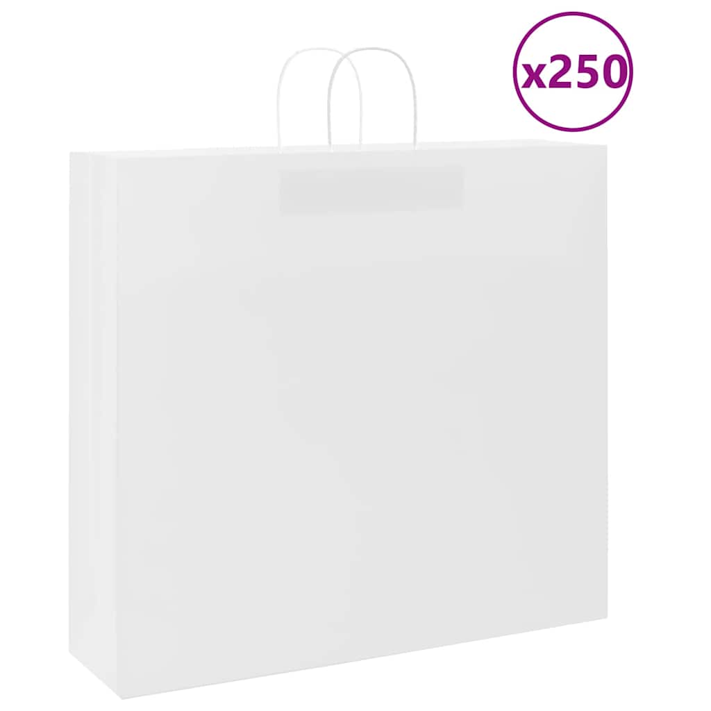 Bolsas de papel con asas 250 uds amarillas 15x8x21 cm