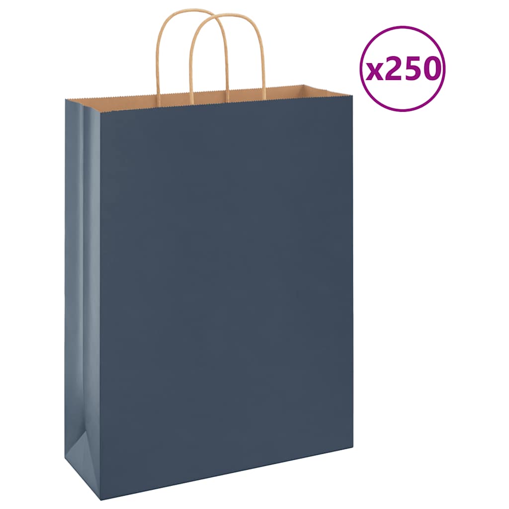 Bolsas de papel con asas 250 uds amarillas 15x8x21 cm