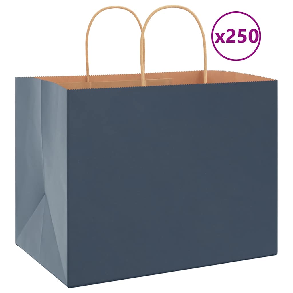 Bolsas de papel con asas 250 uds amarillas 15x8x21 cm