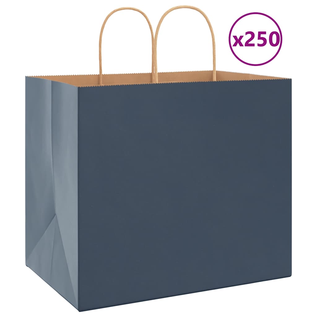 Bolsas de papel con asas 250 uds amarillas 15x8x21 cm