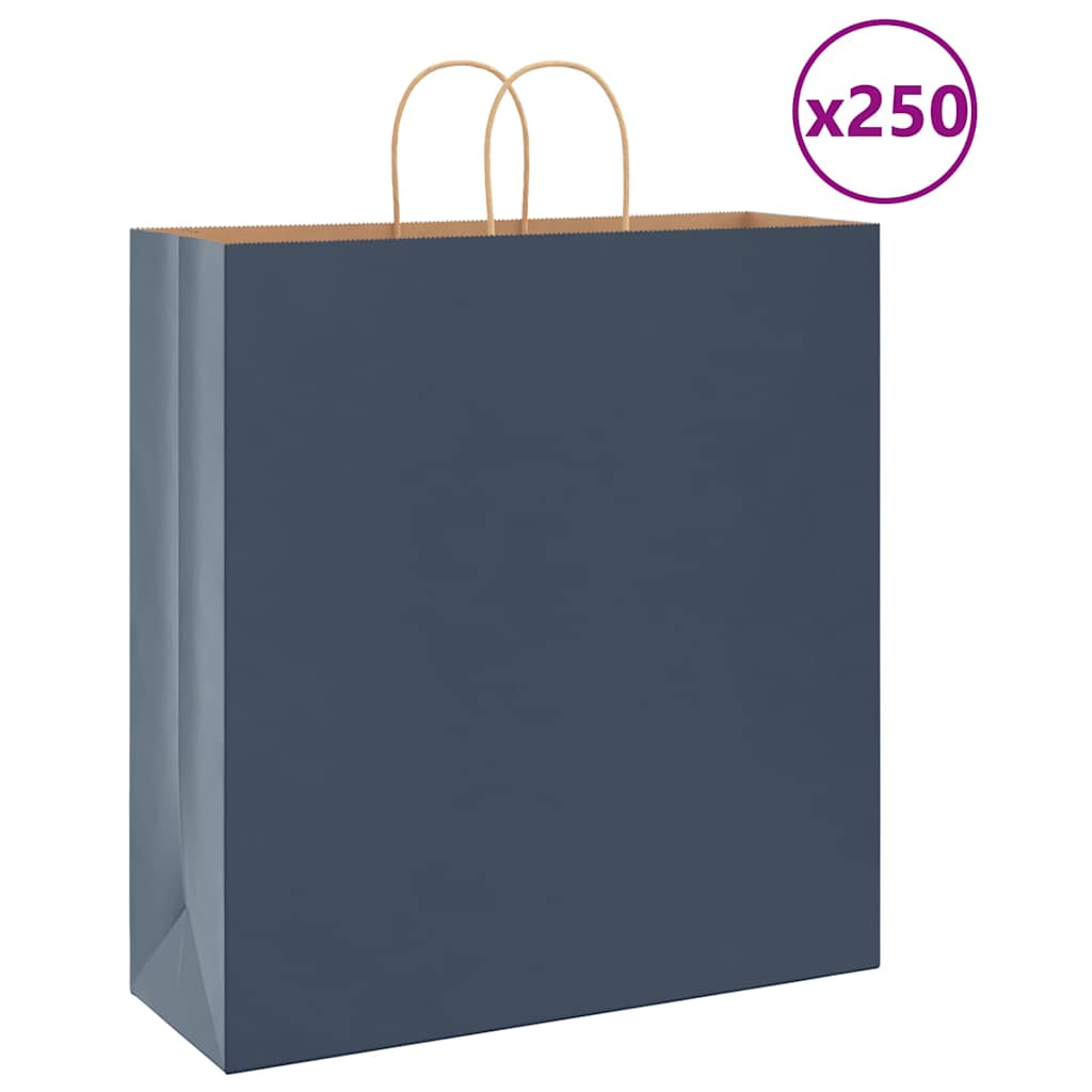 Bolsas de papel con asas 250 uds amarillas 15x8x21 cm