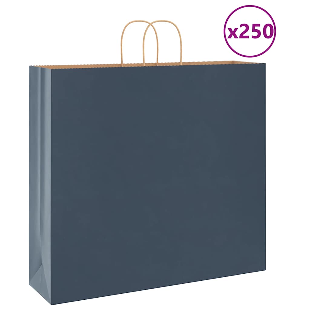 Bolsas de papel con asas 250 uds amarillas 15x8x21 cm